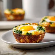 Cottage Cheese Egg Bites with Spinach