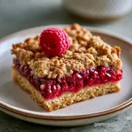 Raspberry Crumble Bars with Rolled Oats