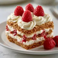 Simple Raspberry Icebox Cake: Creamy