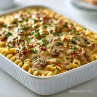 Turkey Stroganoff Noodle Bake: Creamy and Comforting