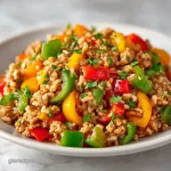Turkey Stuffed Pepper Casserole for 8