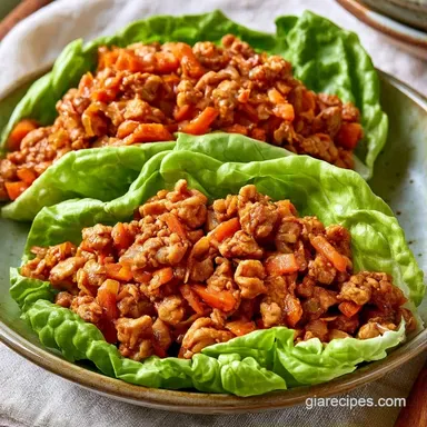Asian Turkey Lettuce Wraps in 20 Minutes Recipe Card