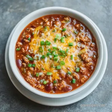 Best Ground Turkey Chili for 6 Servings Recipe Card