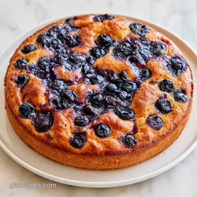 Blueberry Bottom Cake for 10 Servings Recipe Card