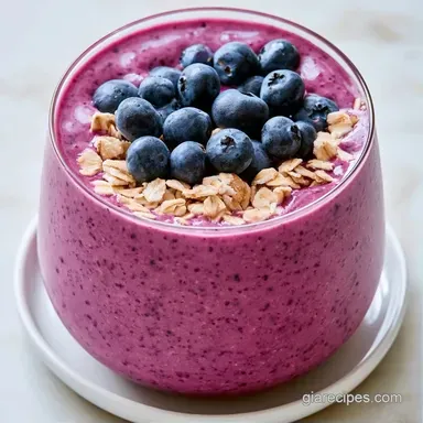 Blueberry Oatmeal Smoothie in 5 Minutes Recipe Card