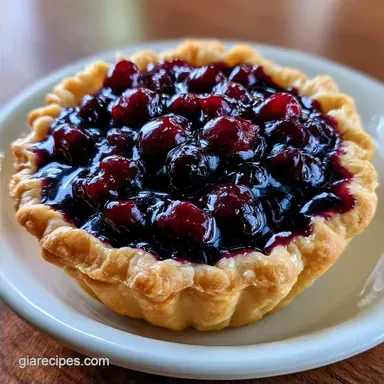 Recipe for a Blueberry Pie for 8 Slices