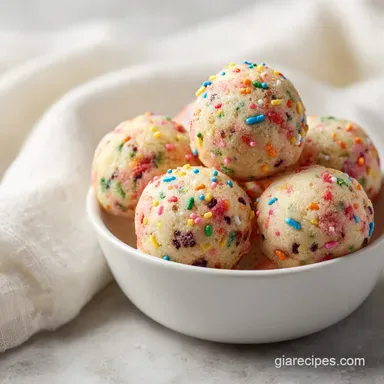 Cake Batter Lactation Bites: No-Bake Snack for 20 Servings Recipe Card