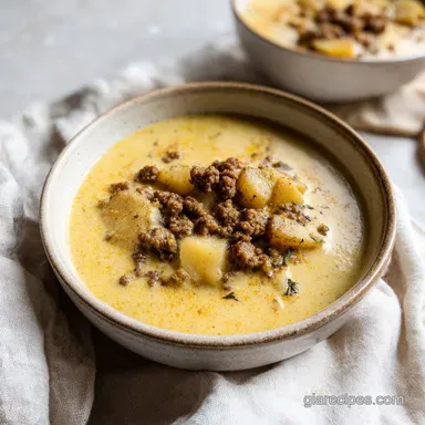 Cheesy Sausage Potato Soup in 40 Minutes