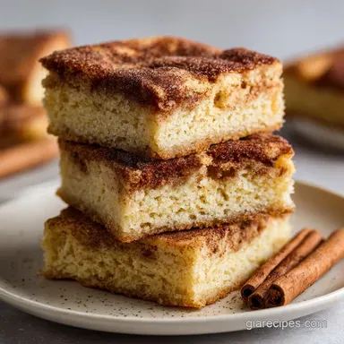 Snickerdoodle Cookie Bars with Cinnamon Sugar Crust in 35 Minutes Recipe Card