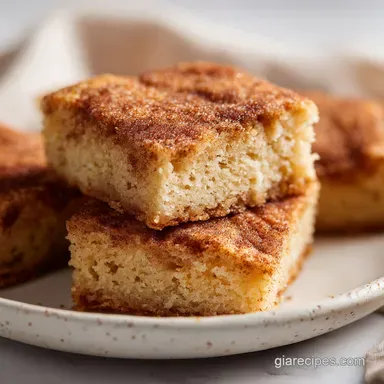 Snickerdoodle Cookie Bars with Cinnamon Sugar Crust in 35 Minutes