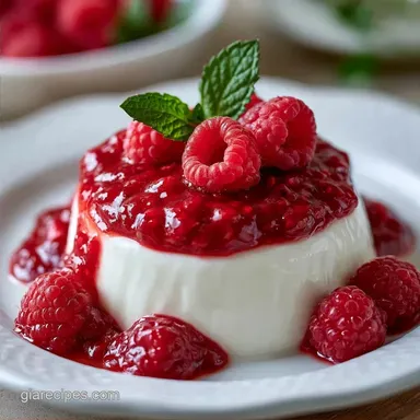 Raspberry Panna Cotta for 6 Servings