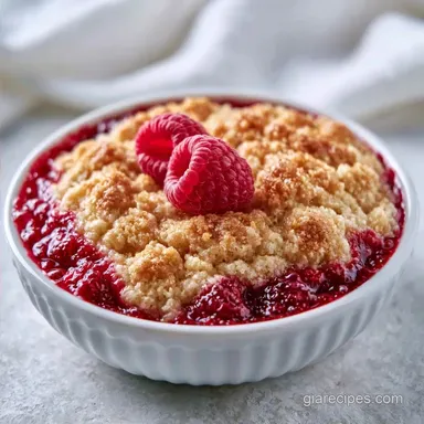 Raspberry Crumble with Oats