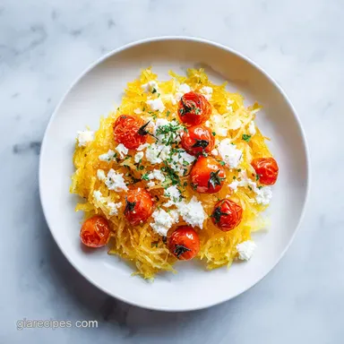 Feta Spaghetti Squash for 4 Servings Recipe Card