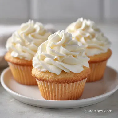 Fluffy Vanilla Cupcakes in 35 Minutes Recipe Card