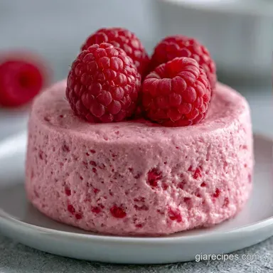 Raspberry Mousse for 4 Servings Recipe Card