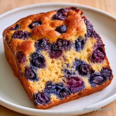 Fresh Blueberry Pound Cake: Baked Recipe Card