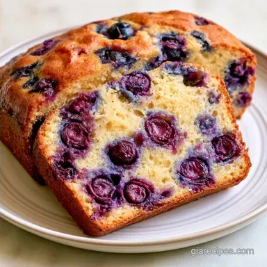 Fresh Blueberry Pound Cake: Baked