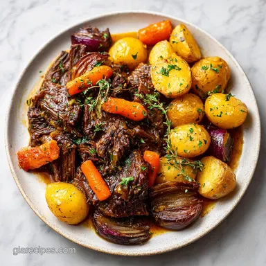 garlic herb crockpot beef pot roast