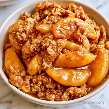Baked Apple Crisp with Oats Recipe Card