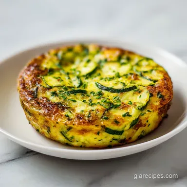 Zucchini Quiche for 6 Servings: Baked Recipe Card