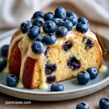 Lemon Blueberry Cake in 50 Minutes Recipe Card