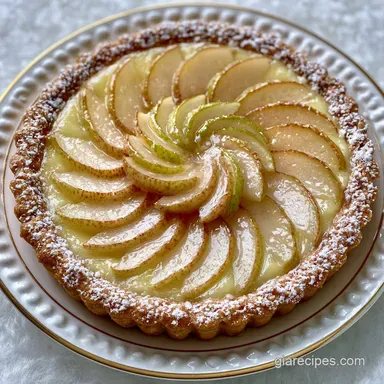 Homemade Pear Custard Pie: Silky Recipe Card