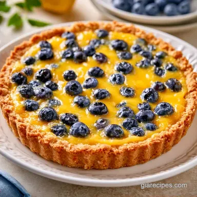Lemon Blueberry Tart in 25 Minutes