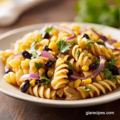 Perfect Mexican Street Corn Pasta Salad with Black Beans
