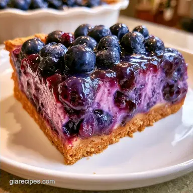 NoBake Blueberry Pie with Graham Crust