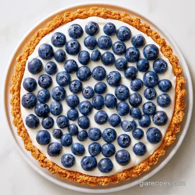 NoBake Blueberry Tart for 9 Servings Recipe Card