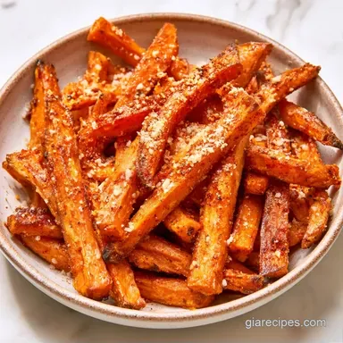 Parmesan Sweet Potato Fries in 30 Minutes Recipe Card