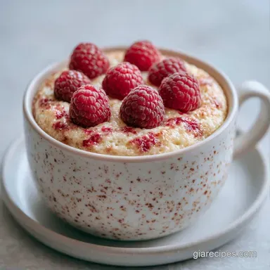 Quick Raspberry Mug Cake in 6 Minutes Recipe Card