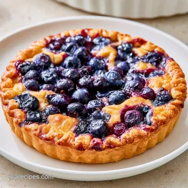 Rustic Blueberry Tart for 6 Servings Recipe Card