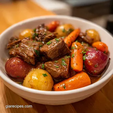 Simple Slow Cooker Beef Stew: Tender Recipe Card