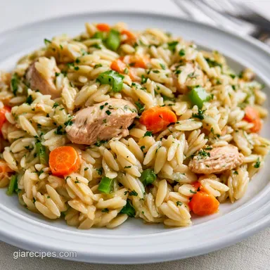 Tasty Chicken Pot Pie Orzo: One-Pot