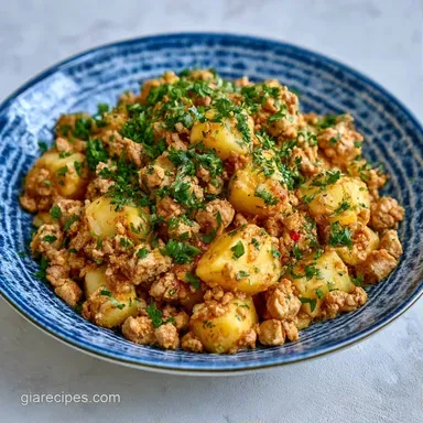 Turkey Aloo Keema Recipe for 4 Servings Recipe Card