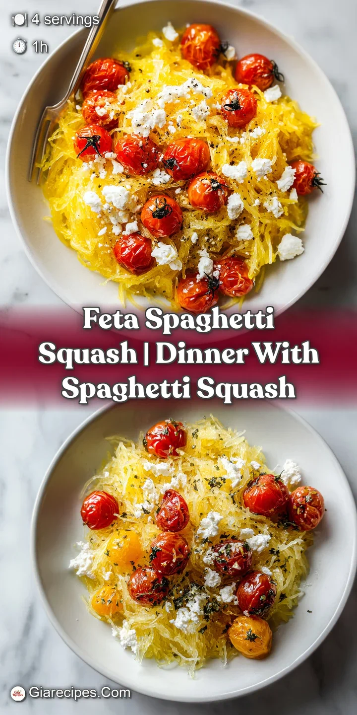 Macro shot of glistening golden squash strands intertwined with salty white feta and small, vibrant green parsley bits.