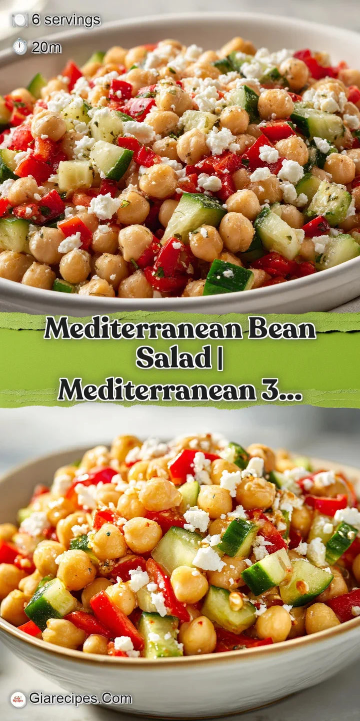 Close-up of hearty beans and crisp red peppers tossed in a glossy lemon dressing with salty crumbles of feta.