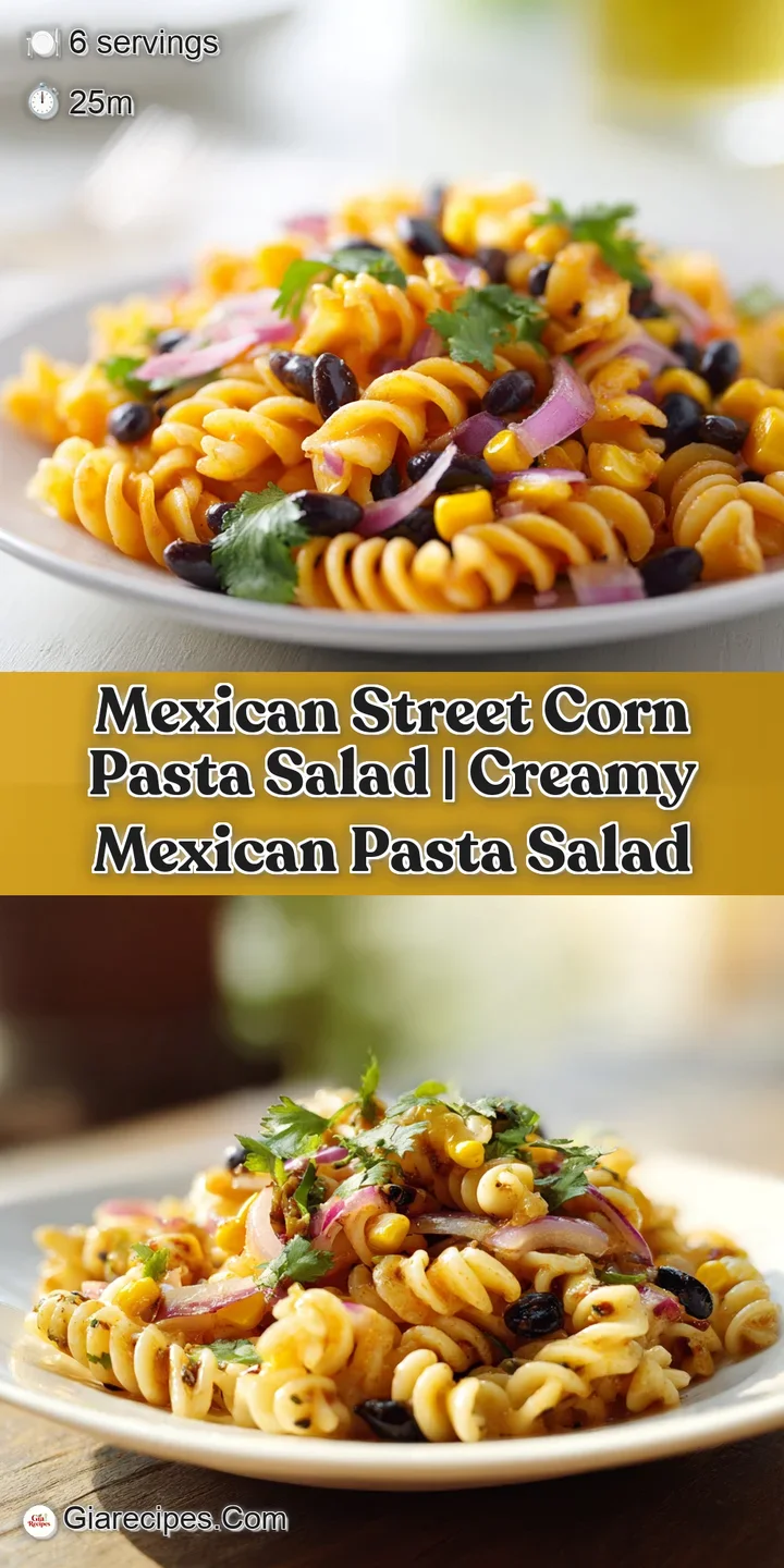 Close-up of creamy pasta coated in white sauce with glistening charred corn kernels and earthy black beans.