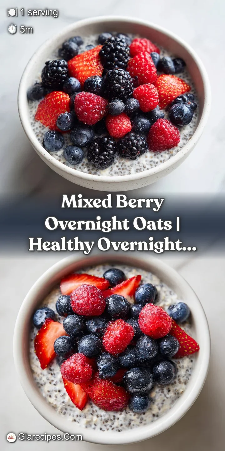 Close-up of thick, creamy oats studded with juicy raspberries and blueberries, glistening with a light honey drizzle.