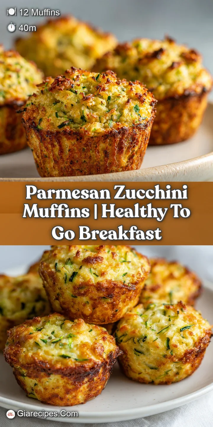 Macro shot of a moist muffin interior with tender green zucchini shreds and a salty, browned parmesan crust.