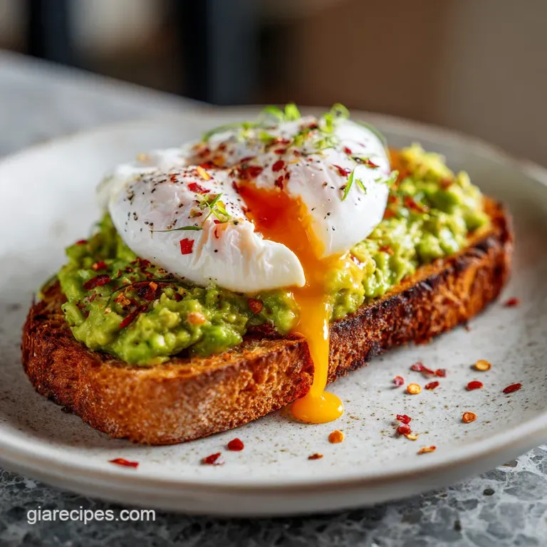 Avocado Toast with Poached Egg: Silky and Crisp