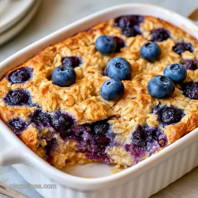 Fluffy Blueberry Baked Oats