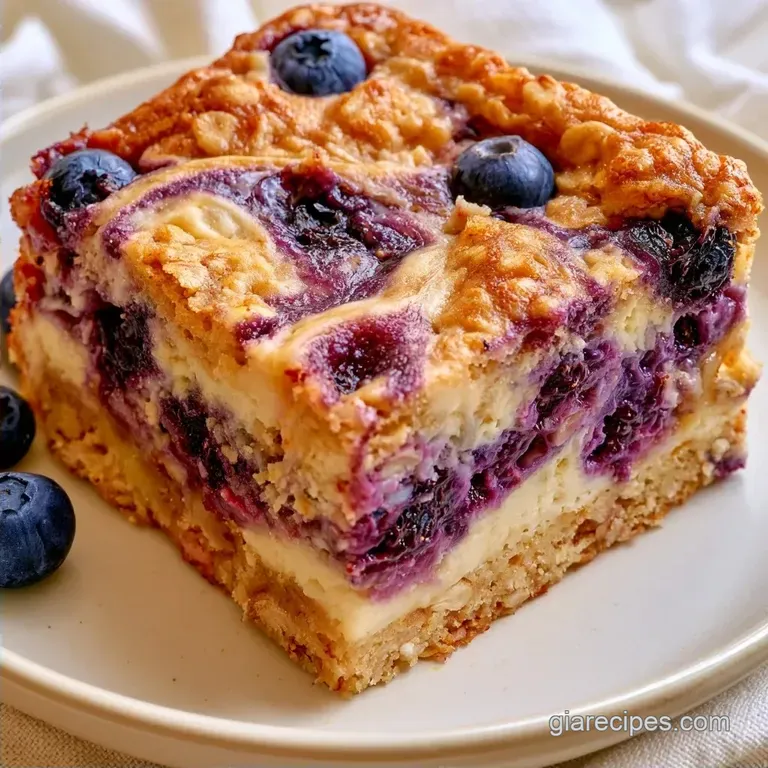 Blueberry Cheesecake Baked Oats in 45 Minutes