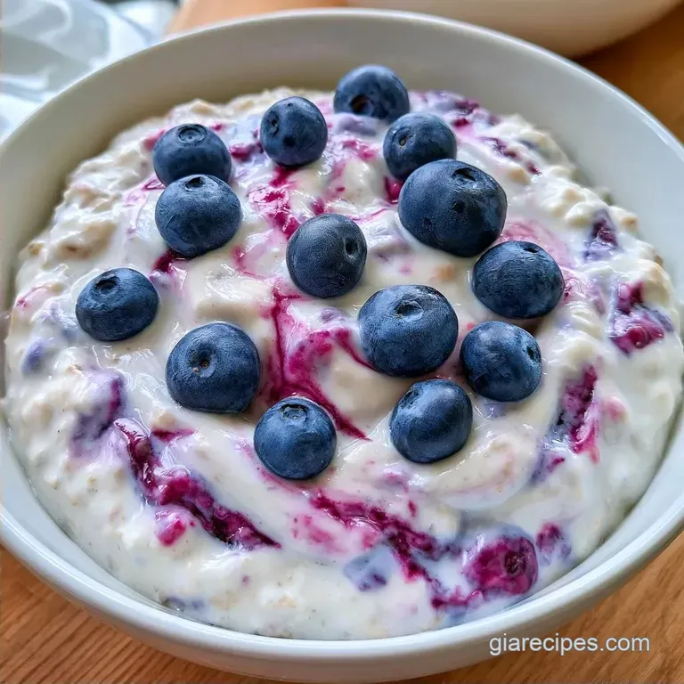 High-Protein Blueberry Overnight Oats