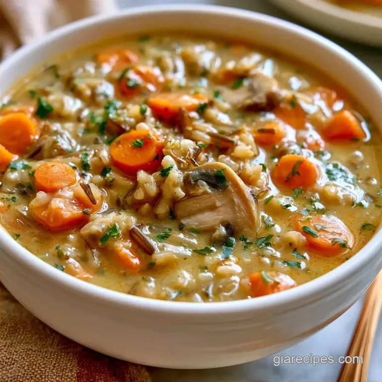 Cozy Autumn Wild Rice Soup with Coconut Milk