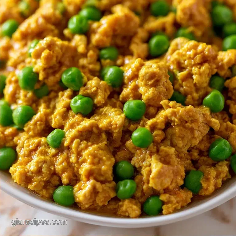 Curry Turkey with Peas: Indian Style