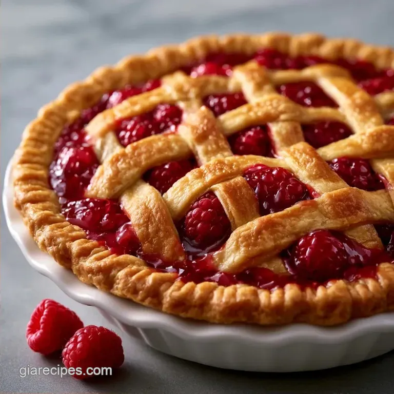 Old Fashioned Fresh Raspberry Pie: Flaky Crust