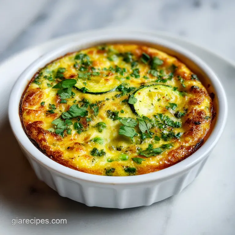 Herb Infused Crustless Zucchini Quiche: Velvety Custard
