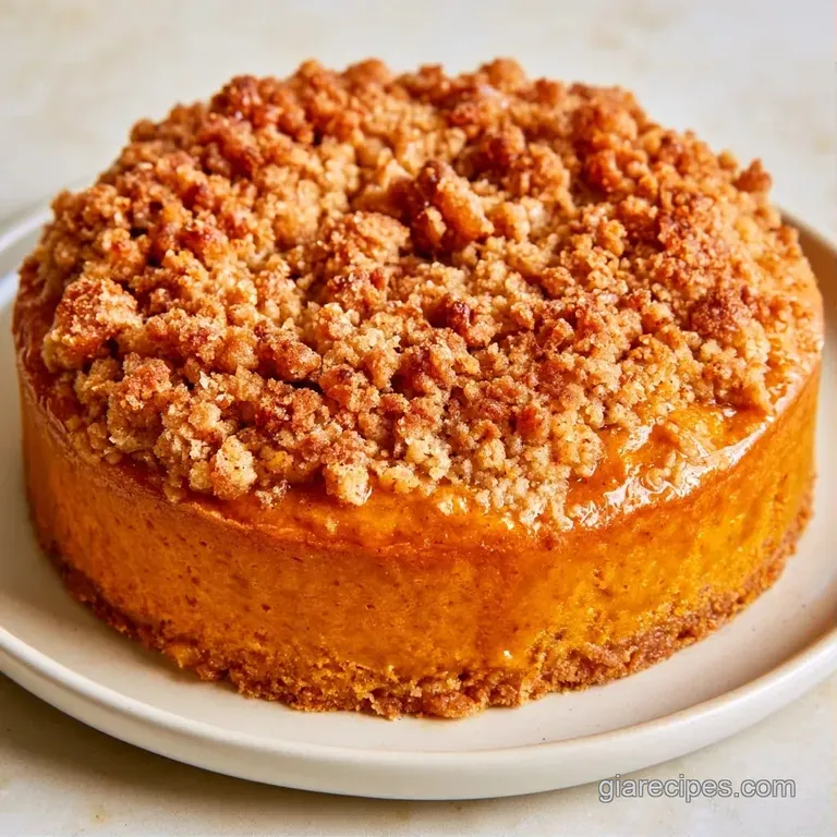 A square slice of orange spiced cake topped with a swirl of white whipped cream on a modern matte plate.